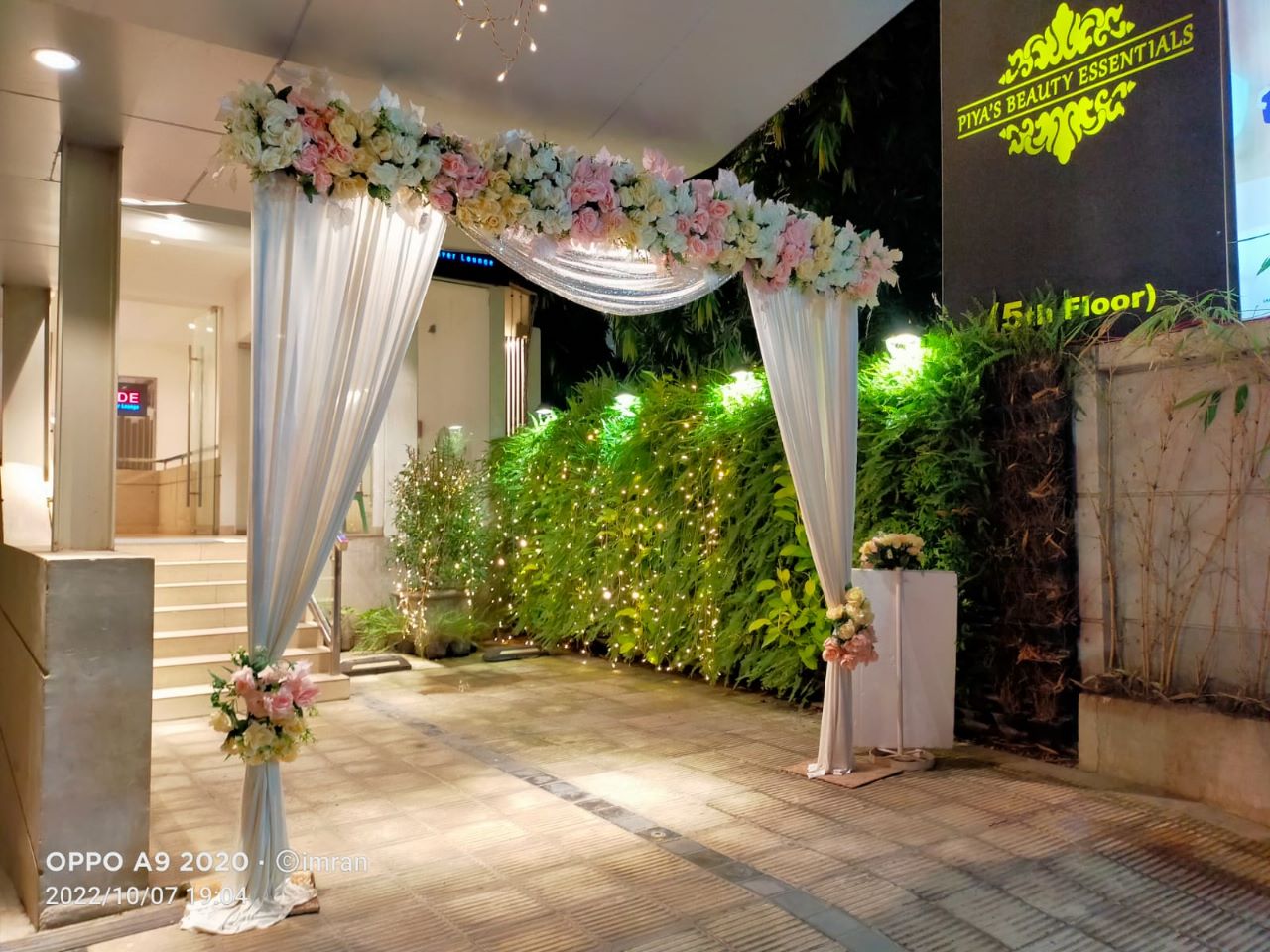 Wedding setup at Vintage Convention Hall