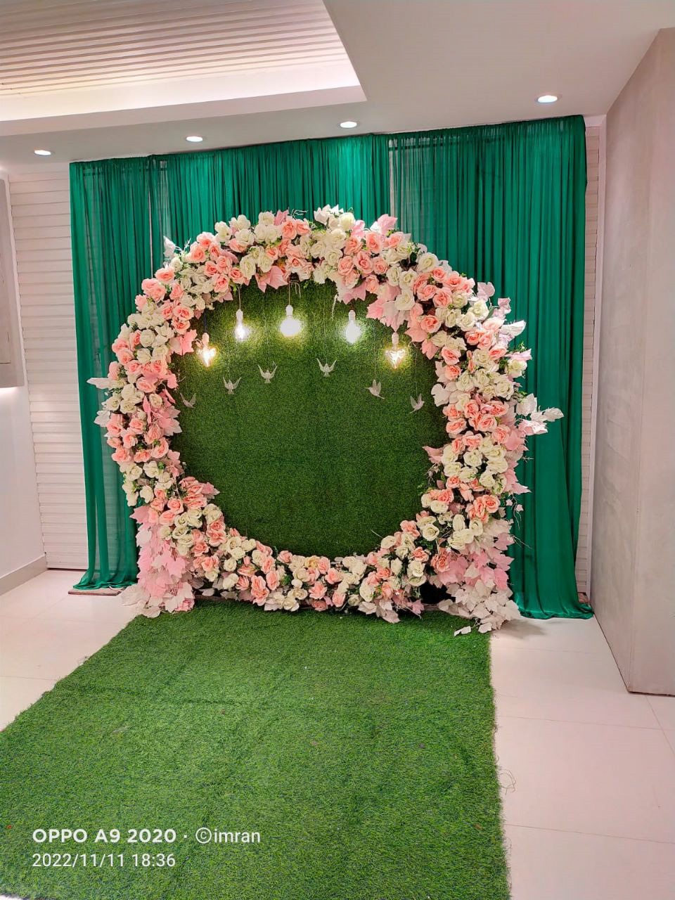 Dining setup for guests